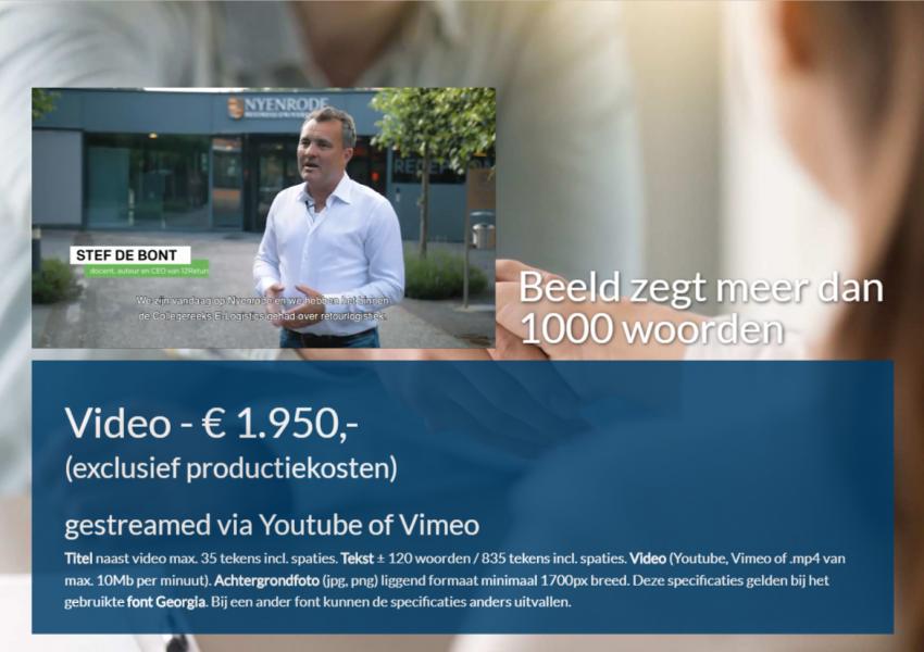 Afbeelding in kolom - proposities - Video